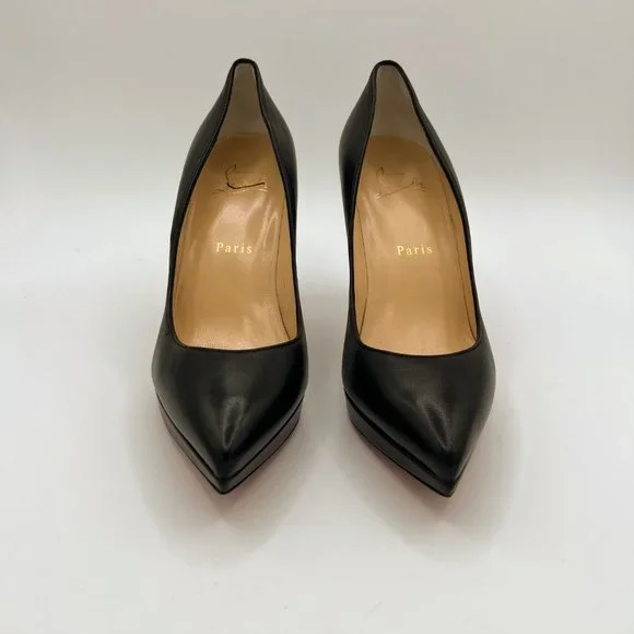 Christian Louboutin Pigalle 100 Leather Platform Pumps - Picture 4 of 7